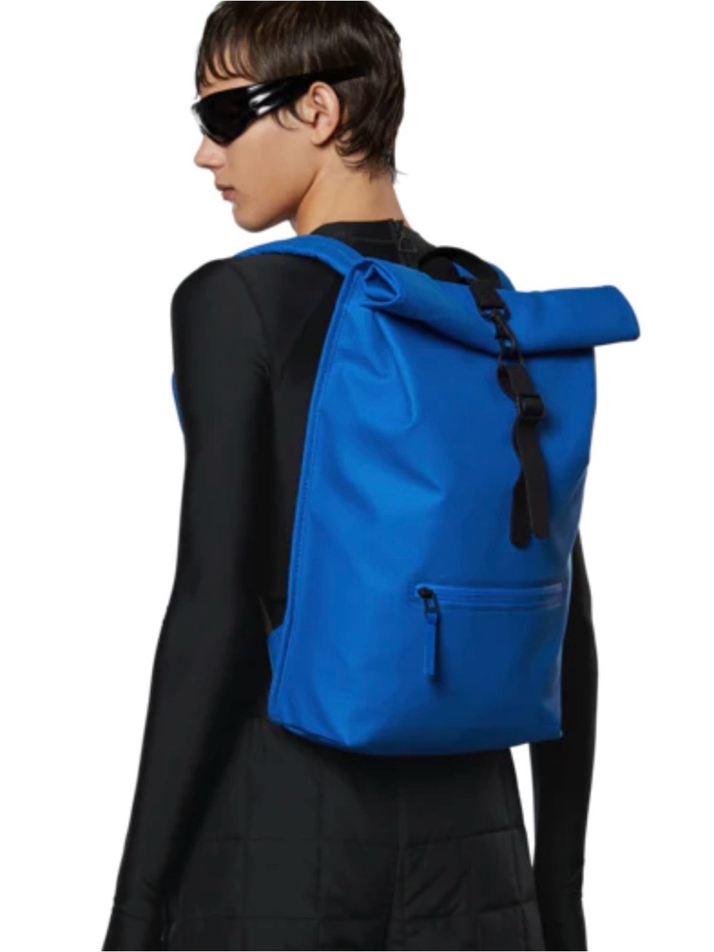 NWT RAINS Rolltop Rucksack W3 Waterproof Backpack in Blue